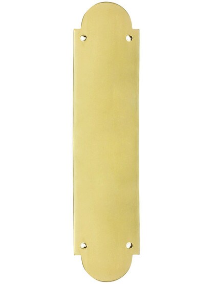 Arch Design Push Plate In Polished Brass.